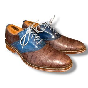 Navy & Brown Cole Haan Grand Os Oxford Dress Shoes Men’s Sz 9.5
